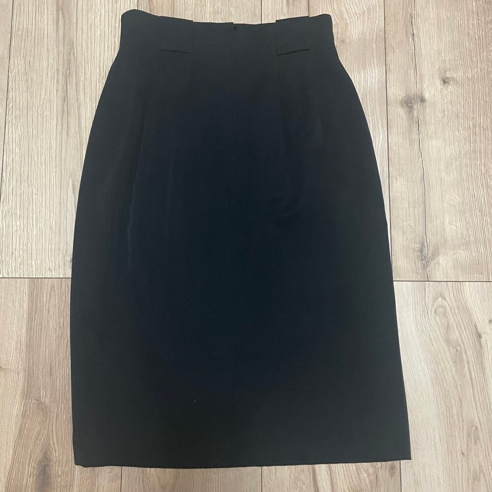 Vintage Talbots Wool Lined Skirt Size 8 Black